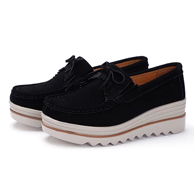 

2021 Spring Women Flats Shoes Platform Sneakers Slip On Flats Leather Suede Ladies Loafers Casual Shoes Women loafers shoes