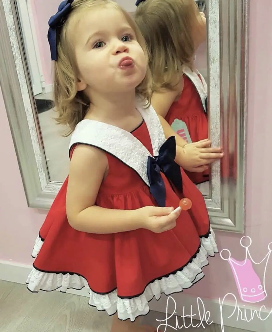 Летнее платье принцессы винтажный костюм в испанском стиле для маленьких