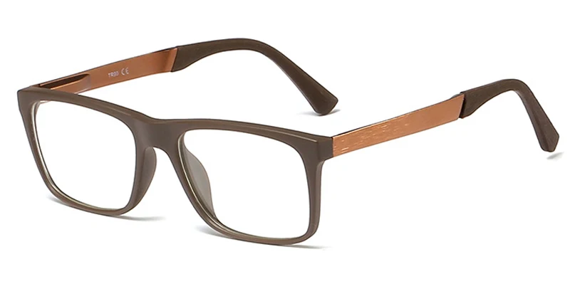 brown frame Kachawoo квадратные оправы мужские синие коричневые очки в ретро-стиле tr90 Мужские аксессуары горячая Распродажа подарок на день рождения - Цвет оправы: brown frame