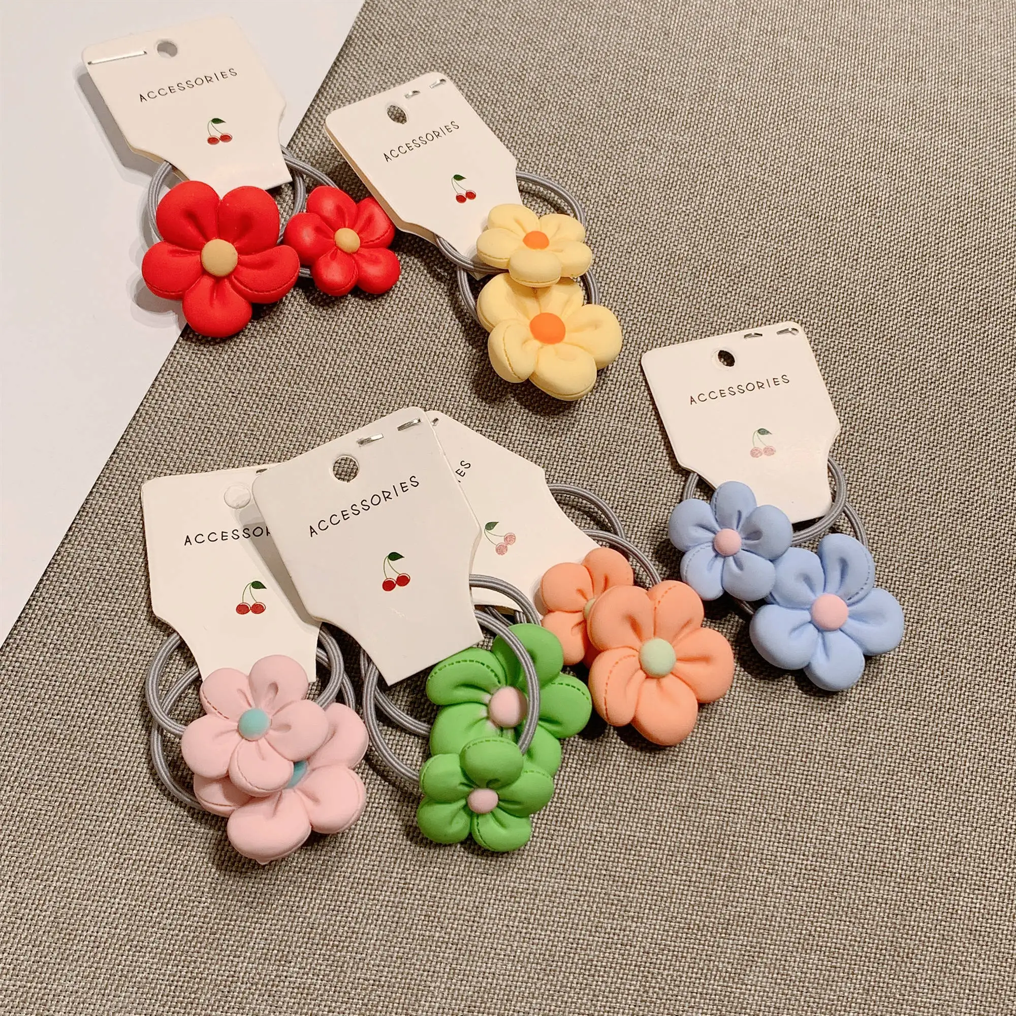 10 шт. разноцветные резинки для волос девочек эластичная резинка с матовым