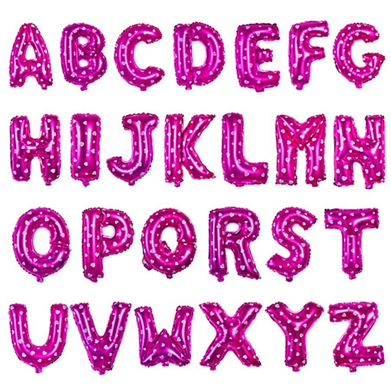 

16inch rose gold ABCDEFGHIJKLMNOPQ letter alphabet foil balloons wedding event christmas halloween festival birthday party B6-37