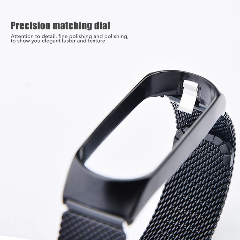 Металлический ремешок для Xiaomi mi 3, 4, браслет для mi Band 3, 4, ремешок, браслет, Безвинтовые браслеты из нержавеющей стали