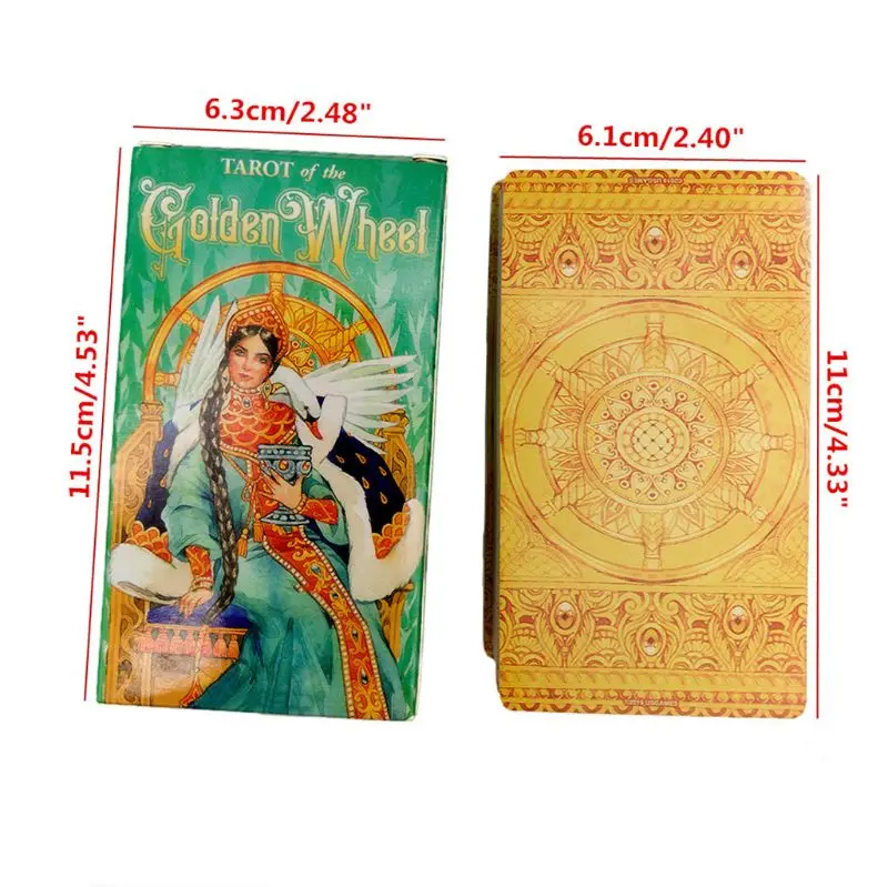 

Tarot of the Golden Wheel 78 Cards Deck Tarot Board Game Family Party Oracle Divination Game