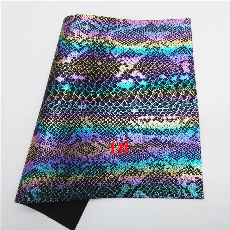 1 Glitterwishcome 21X29 см A4 размер винил для бантов Переливающаяся металлическая змеиная кожа, искусственная кожа листы для бантов, GM590A - Цвет: 1