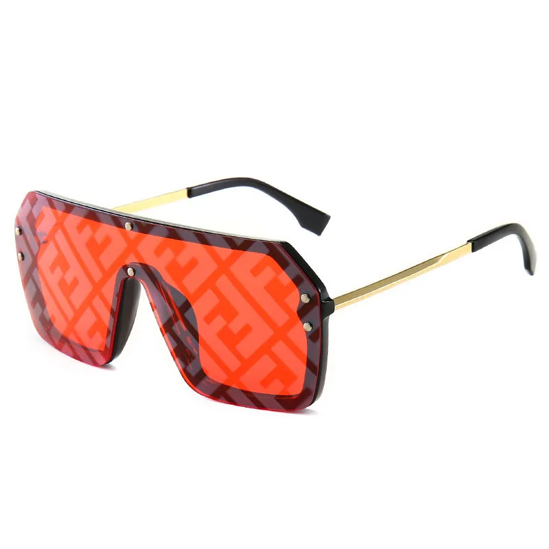 2019 модные F письмо щит Стиль заклепки солнцезащитные очки современный Для женщин