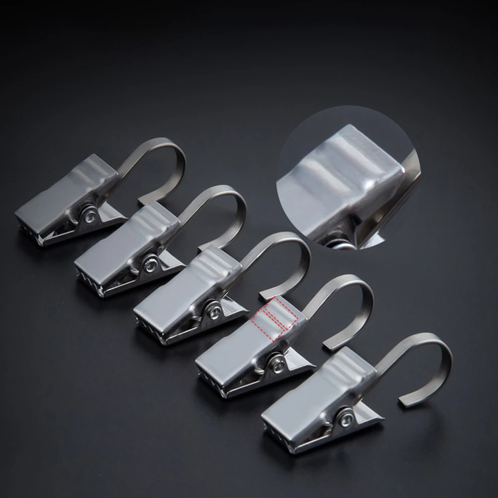 20 шт./компл. из нержавеющей стали занавеска для окна и душа зажим не кольцо