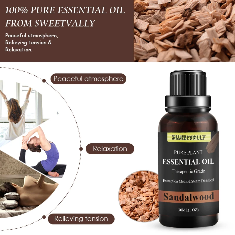 30 мл аромат сандалового дерева увлажнитель эфирное масло снимает стресс