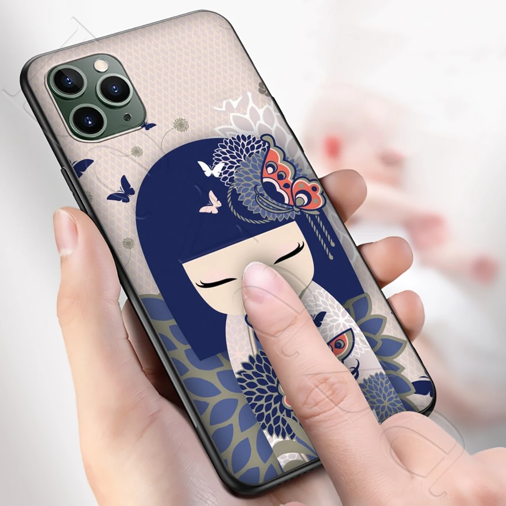 Lavaza kawaii японская кукла Kokeshi Мягкий ТПУ чехол для iPhone 12 Mini 11 Pro XS Max XR X 8 7 6 6S Plus 5 5S SE |