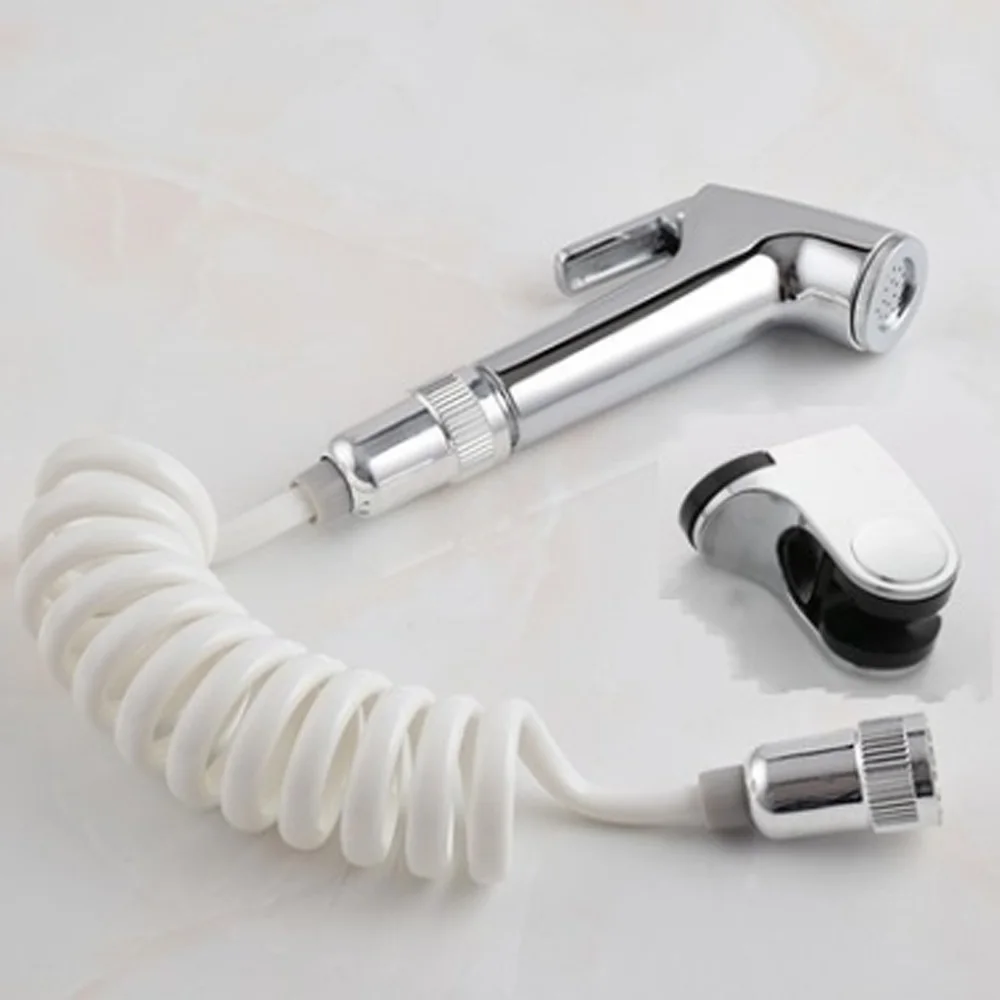 

Toilet Shattaf Adapter Spray Handheld Bidet Shower Head Wall Bracket Hose Kit ABS Bidet Set Flushing Booster Nozzle