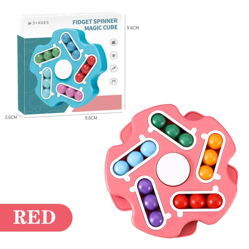 

New Rotating Magic Bean Intelligence Fingertip Cube Children Finger Puzzle Gyro Magic Disk Educational Cube Toy For Kids