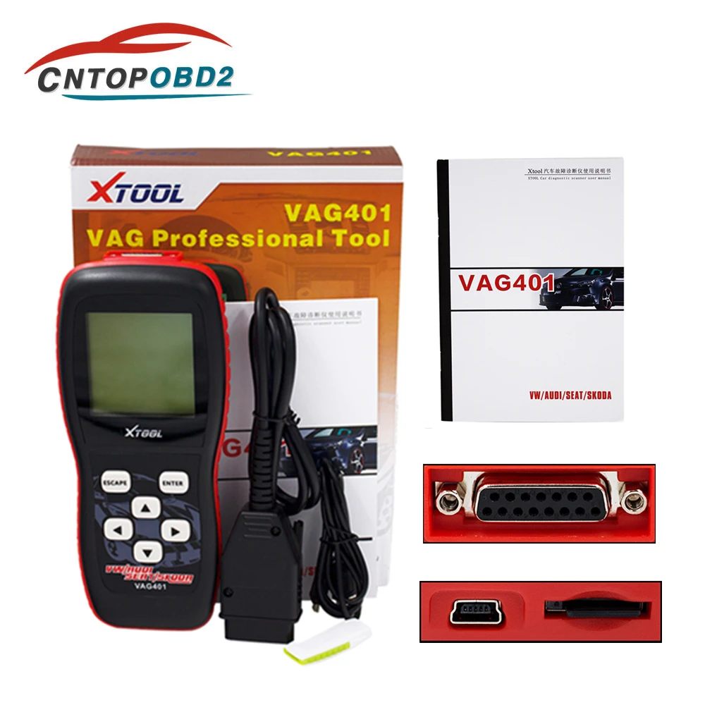 Считыватель кодов XTOOL VAG401 OBD2 диагностический сканер для AUDI/SEAT/SKODA/VW онлайн