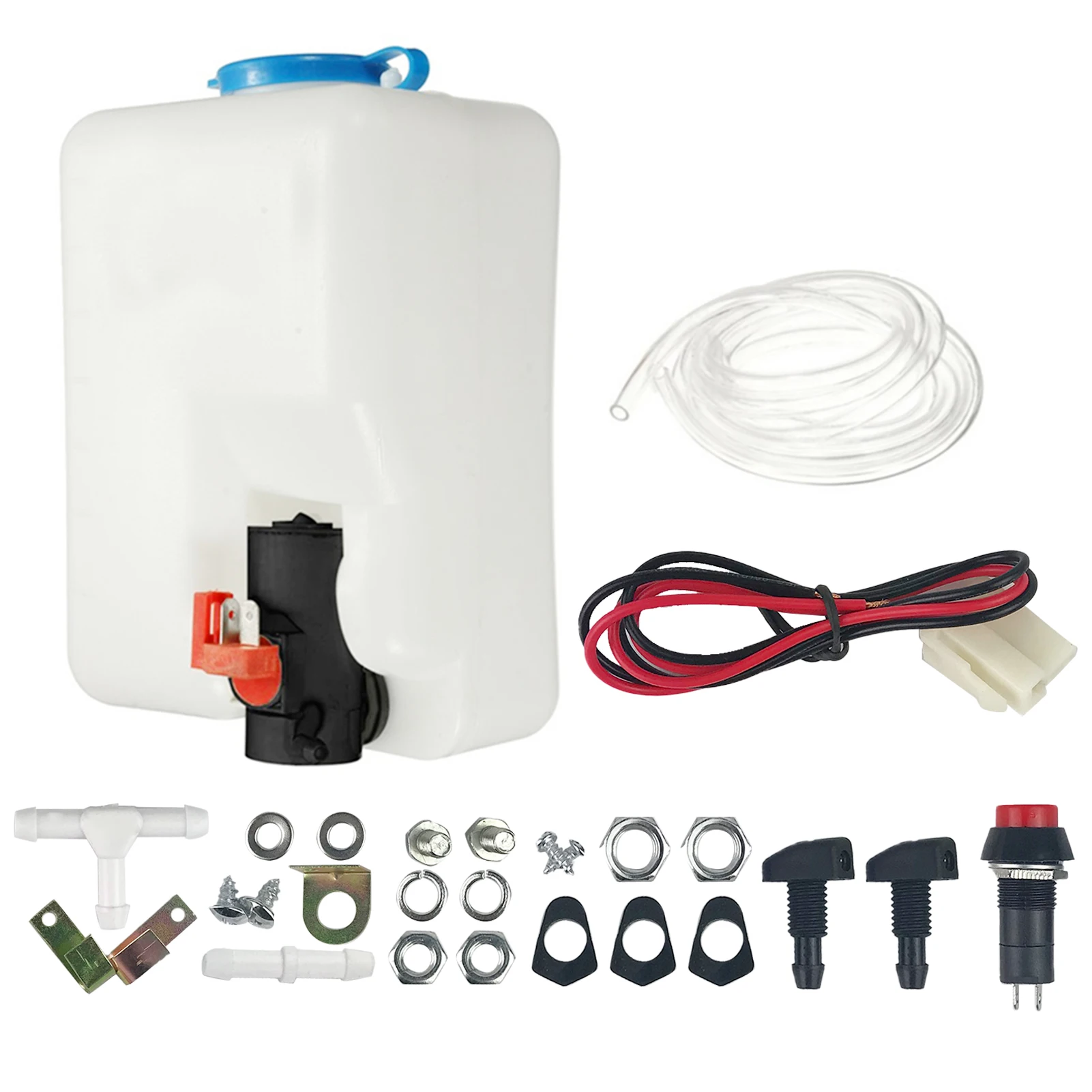 

Резервуар для шланга стеклоочистителя, легкая установка, аксессуары для лодки, с насосом для жидкости, 12 В, универсальная емкость, бутылка д...