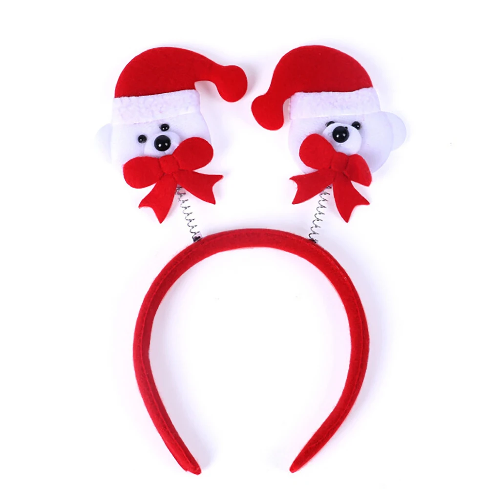 Милая Рождественская повязка на голову украшение Санта Клаус Снеговик