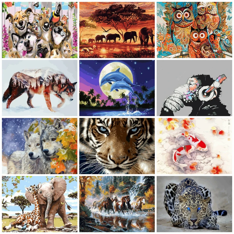 

MUXUN 5d Diamond Painting Animal Digital Diamond Embroidery Tiger Cross Stitch Mosaic Kit Diy Gift Home Decoration Handmade Art
