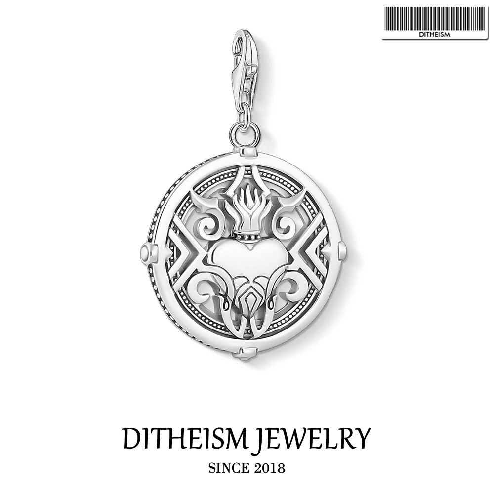 Подвеска в виде сердца с пламенем осень 2019 модные ювелирные изделия из