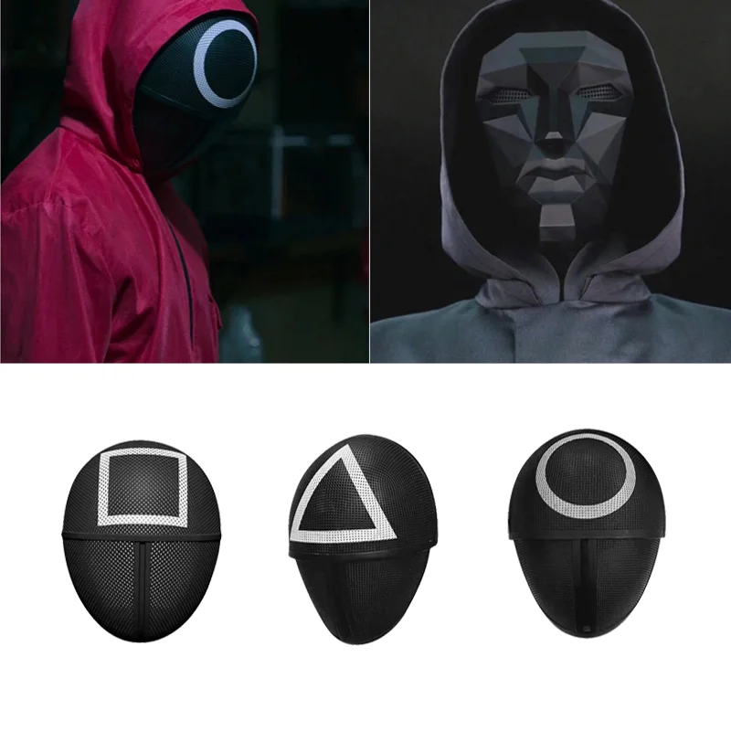 

NEW Squid Game Mask 2021 TV Role-playing Costume Party Accessories Halloween Props Mask Man Squid Game Resin Mask Cosplay Toys