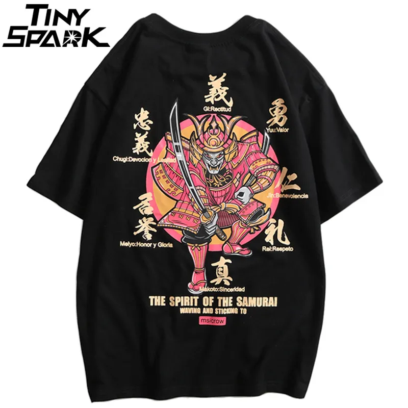 2019 хип хоп футболка мужская с принтом японского самурая Харадзюку Футболки