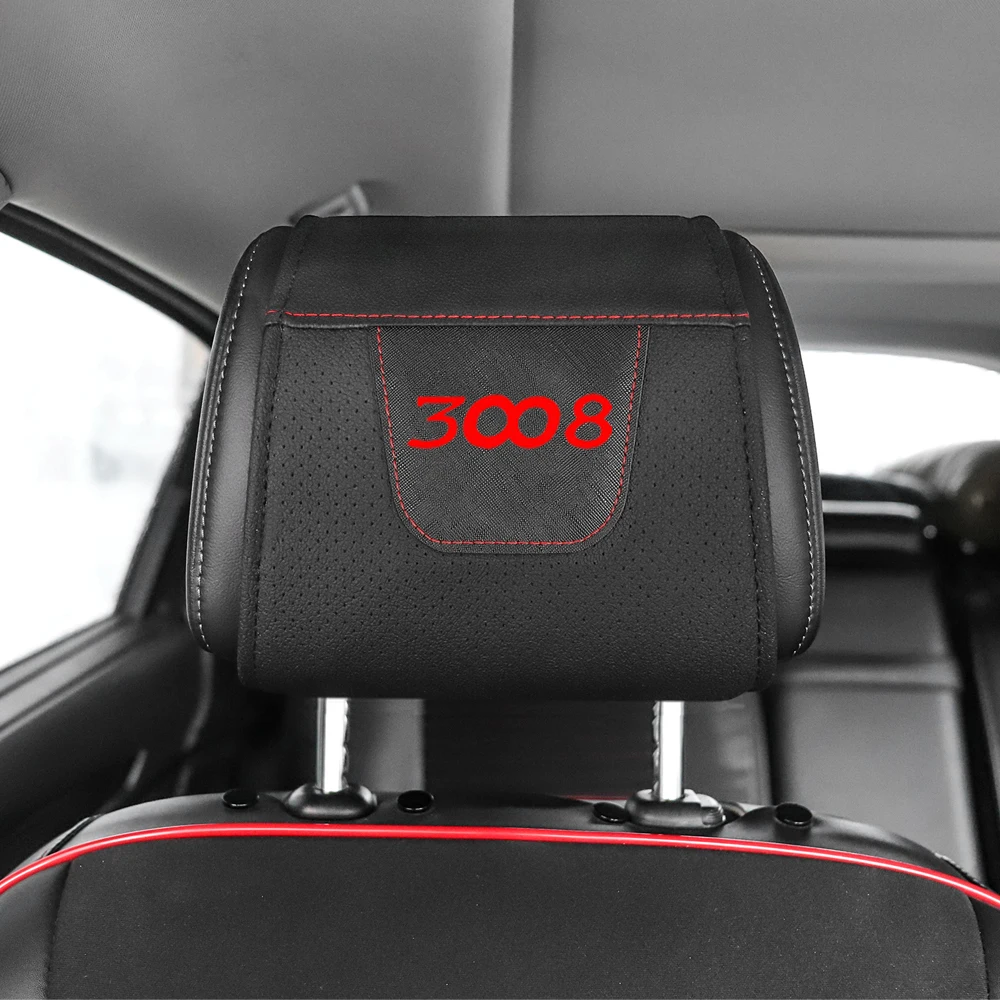 

1pc For Peugeot 3008 Car Headrest Protector Case Car Headrest Cover Car Accessories