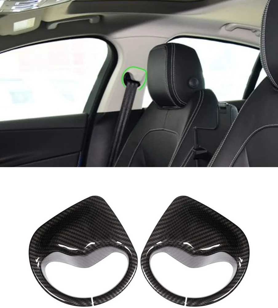 

Carbon Fiber Interior Seat Safety Belt Buckle Decoration Cover Trim 2pcs For Jaguar XE