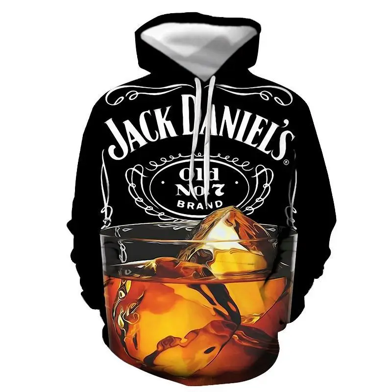 

3D digital print interesting beer outdoor leisure hoodies pullovers thin hoodies 5LB2