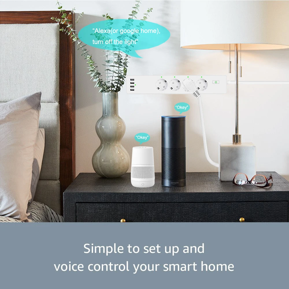 Интеллектуальная беспроводная (Wi Fi) Мощность полосы Tuya Smart приложение Тип