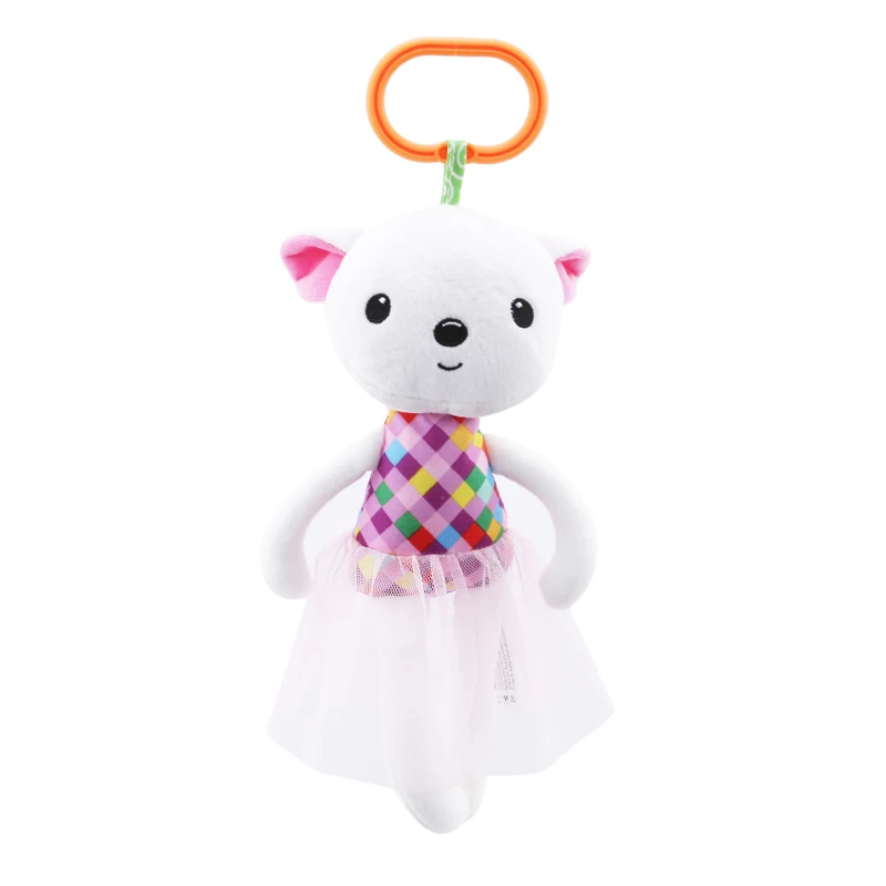 

Cute Cartoon Animal Baby Rattle Toy Baby Mobile Cat Rabbit Stroller Bed Hanging Wind Chimes Ring Bell Plush Dolls Toys