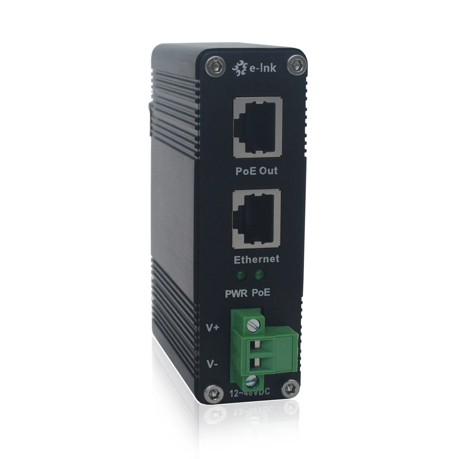 Промышленные 10/100/1000 Мбит/с 30 Вт PoE адаптер Din рейку Gigabit + инжектор Midspan украшенное