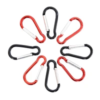 10pcs climbing button carabiner d ring clip camping hiking hook outdoor sports multi colors aluminium safety buckle keychain