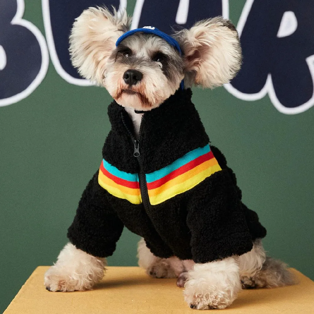 

Dog Clothes Autumn Winter Pet Lamb Coat Schnauzer Pug Small Dog Clothing Warm Jacket For Puppy Cute Pet Hoodies French Bulldog