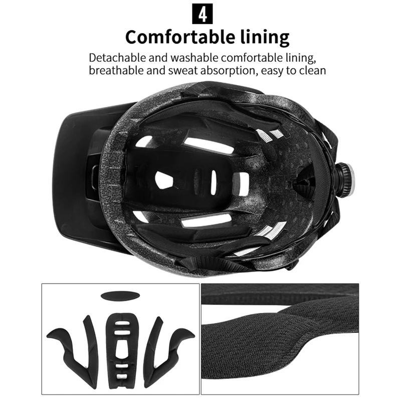 

KINGBIKE/BAT FOX Mountain Bike Helmet MTB For Men Women Adults Bicycle Helmets With Rear And Rear Warning Lights Outdoor.