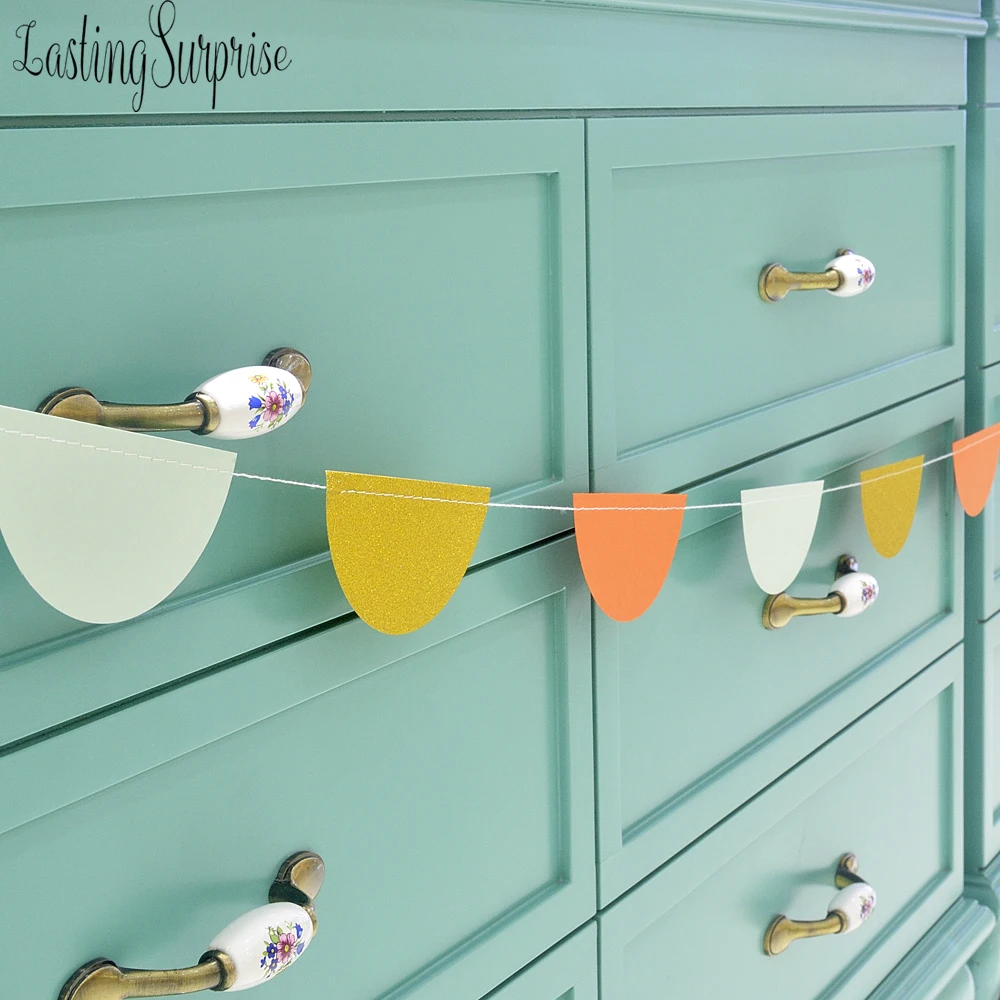 Бумага Гарланд 3 м гирлянда из блестящей бумаги круг полукруг подвесной Декор