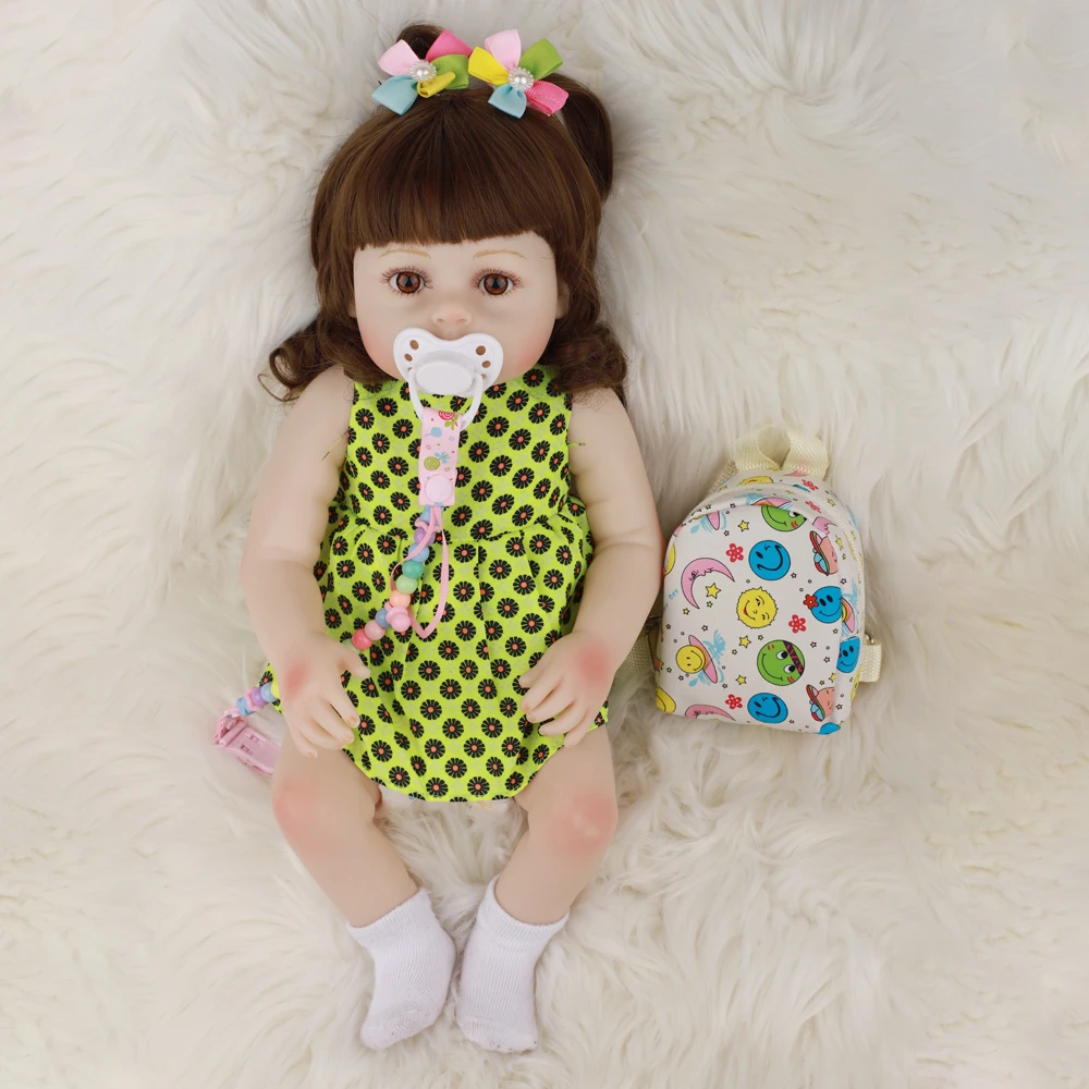 18 ''Лидер продаж Bebe Reborn Baby Doll полностью силиконовая Реалистичная кукла 48 см