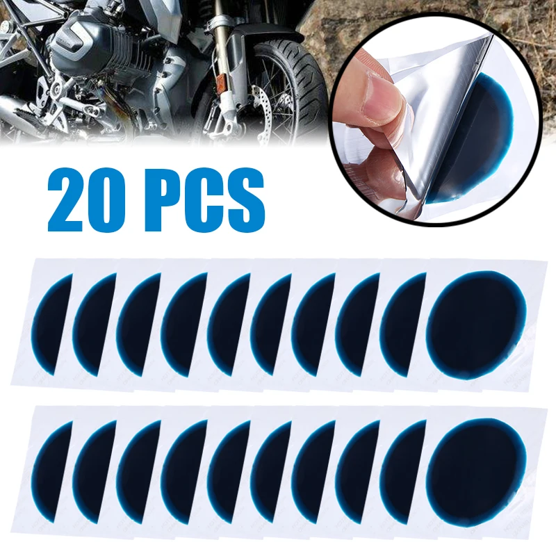 Аксессуары для мотоциклов и авто, 20 шт., 55*55 мм, круглые радиальные резиновые накладки для ремонта шин, бескамерные инструменты Аксессуары для мотоциклов и авто, 20 шт., 55*55 мм, круглые радиальные резиновые накладки для ремонта шин, бескамерные инструменты
