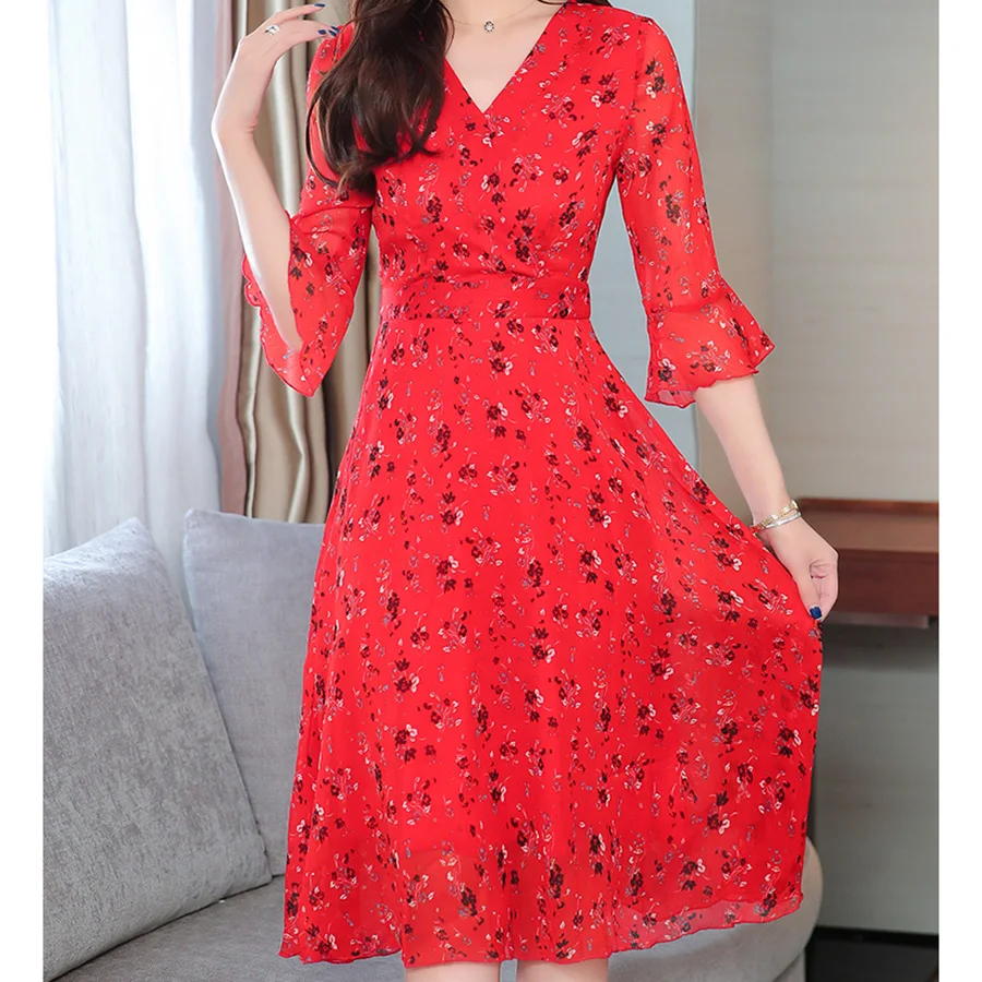 2021 размера плюс пляжный отдых миди платья в винтажном стиле Сезон лето с принтом