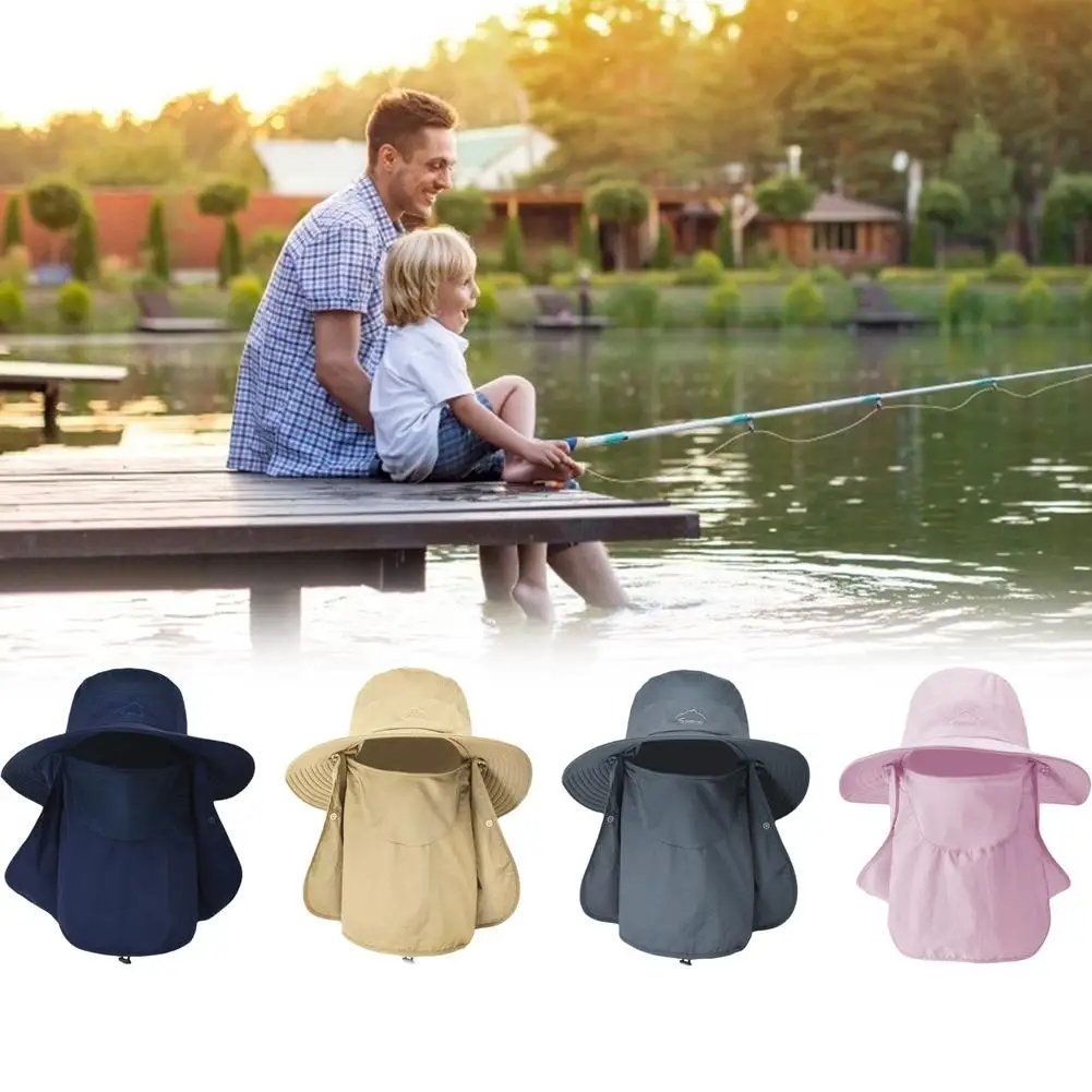 

Unisex Fishing Fisherman Sunhat Outdoor Foldable Quick-drying Breathable Face Cover Hat 360Degree Summer Sun Protection Hat Cap