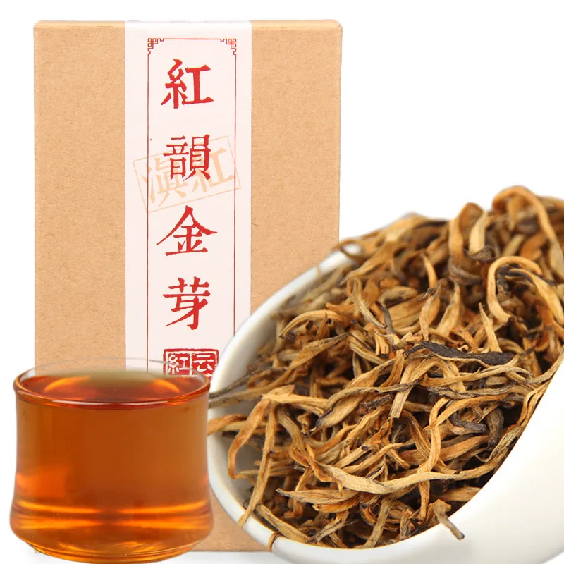 Китайский чай Cha Dianhong с золотыми бутонами Red Rhyme Jin Ya BLACK CN TEA натуральный 70 г/кор. |