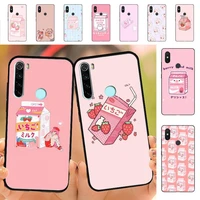 yndfcnb cute japanese strawberry milk phone case for redmi note 8 7 9 4 6 pro max t x 5a 3 10 lite pro