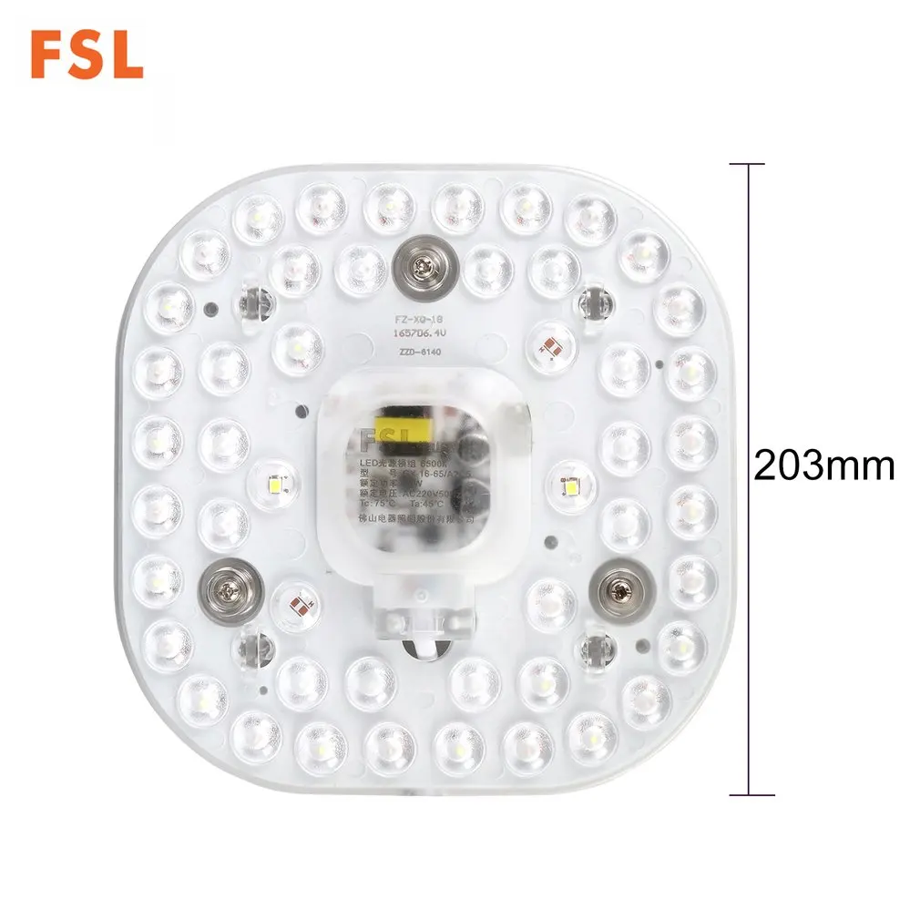 

FSL LED Ceiling Lamp Light Source Energy Saving Eye Protecting PC 220V IP20 Magnet Adsorption Mounting With Iron Chassis