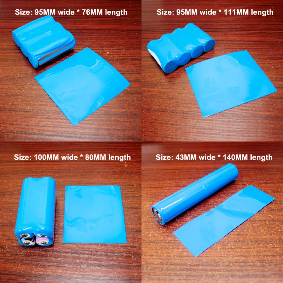 

500pcs/lot Lithium battery PVC heat shrinkable tube 26650 battery outer packaging replacement film shrink tube