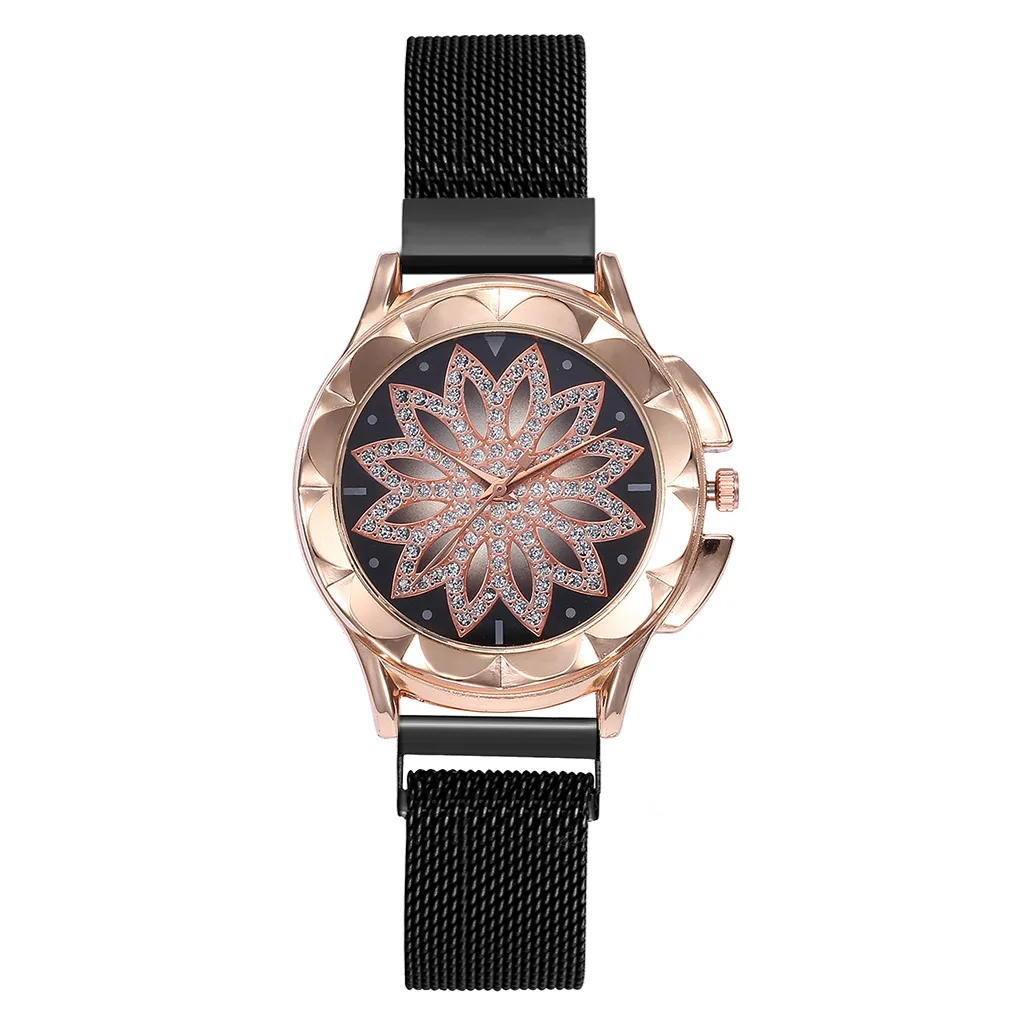 

New Fashion Watch Gradient Flower Watch Lazy Milan Watch with Magnetite