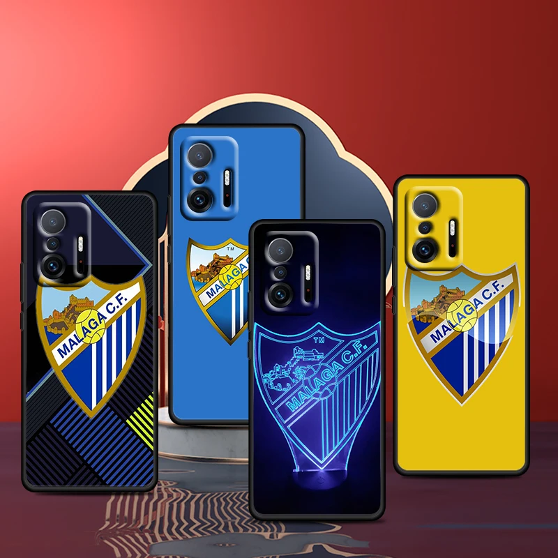 

Malaga FC Football Soccer team for Xiaomi 11 11T 10T Note 10 Mi 9T Ultra Pro Lite 5G Funda Silicone Black Phone Case Coque Capa