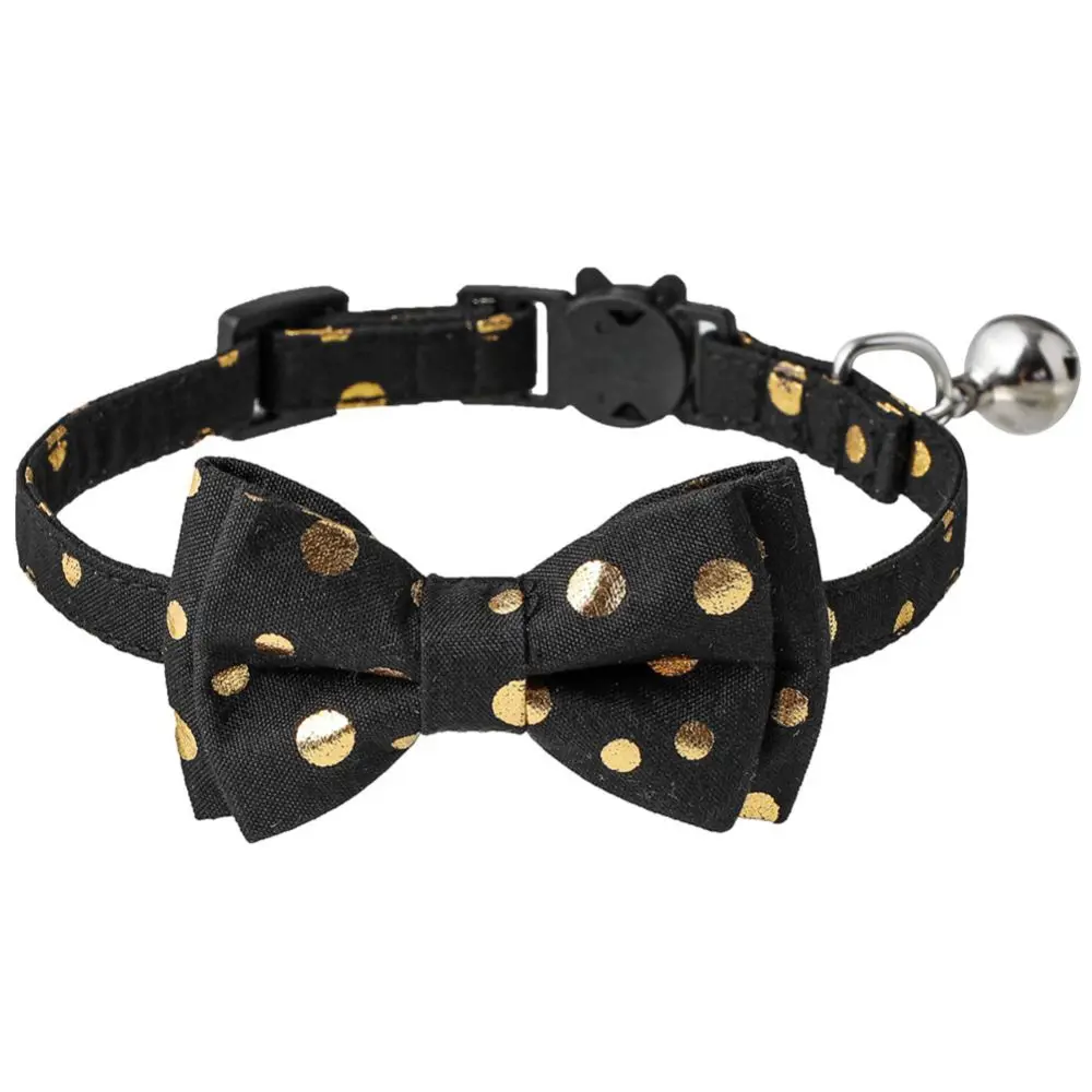 

Leopard Dot Cat Collars Cotton Bowknot Necklace Bulldog Chihuahua Bow Tie Puppy Small Dog Party Bandana Collar