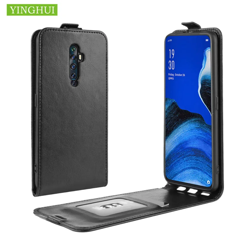 Вертикальный чехол с отделением для карт OPPO Reno 2 роскошный кожаный книжка Reno2 F