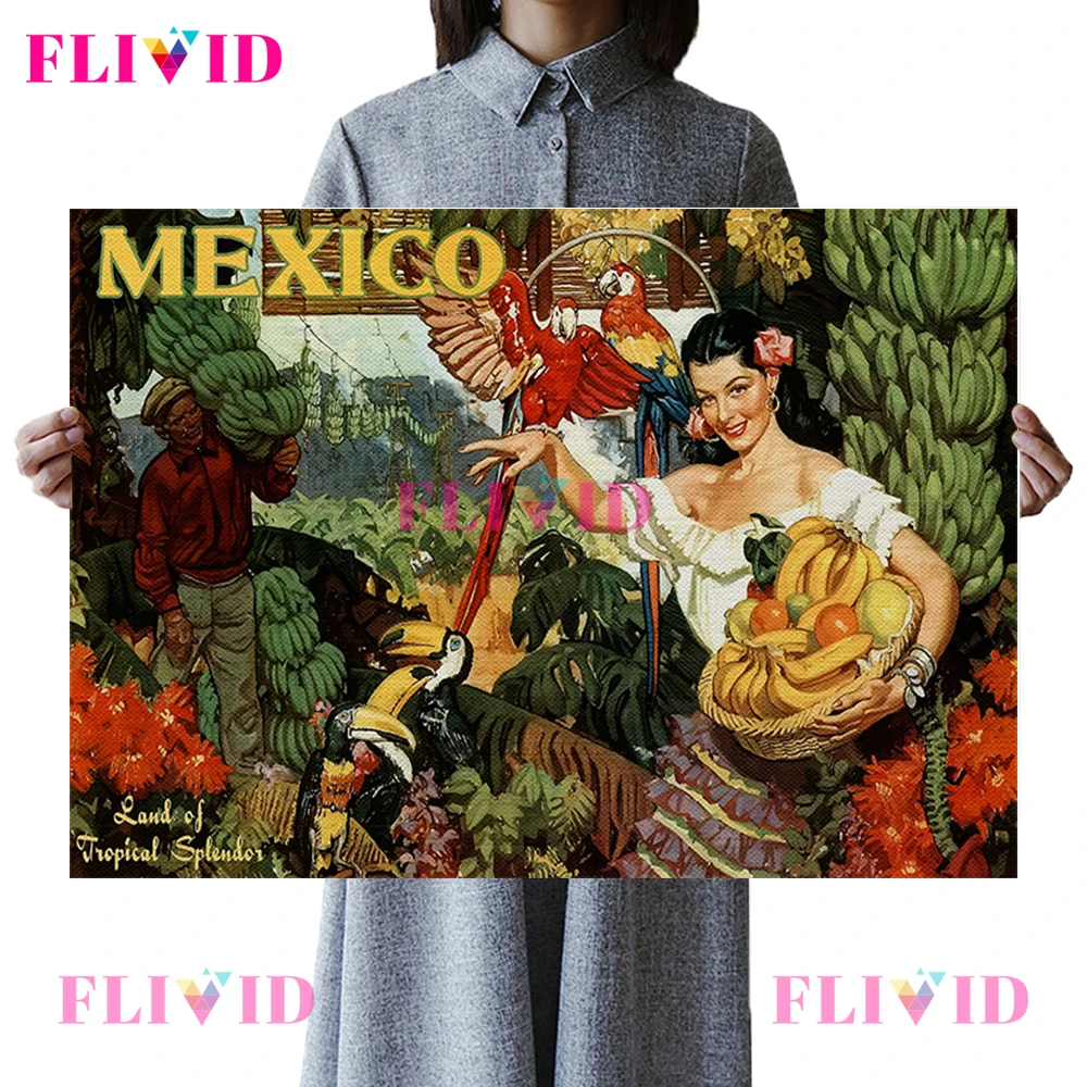 

Mexico Fruit Harvest Nordic Poster City Building Wall Pictures For Living Room Wall Art Canvas Painting Home Decor Unframed