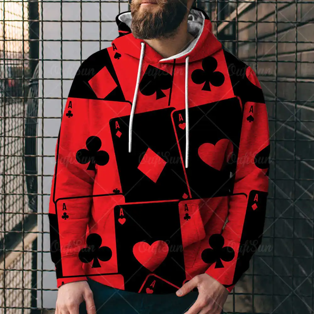 

Oversize Hoodie Fashion Playing Cards 3D Printing Men's/women's Universal Sweatshirt 2021 New Spring And Autumn Hoodies XXS-4XL