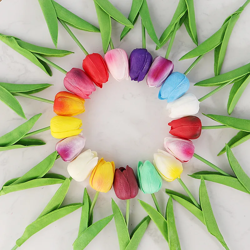 

5/10pcs/Lot Tulip Artificial Flowers Home Wedding Decoration Luxury Silicone Real touch Tulips Bouquet Decorative Garden Decor