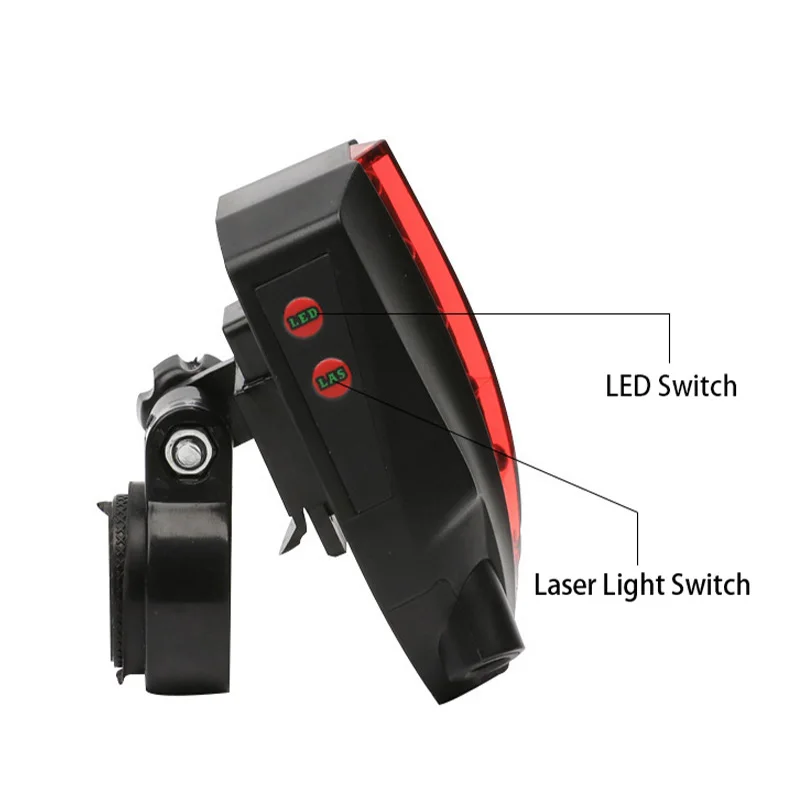 

2 Laser+5 LED Rear Bike Bicycle Tail Light Beam Safety Warning Red Lamp Cycling Light Luz Bicicleta Luces Bicycle Accessories