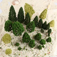 27pc plastic model miniature trees architecture landscape scenery trains scale 150 building landscape accessories toys for kids