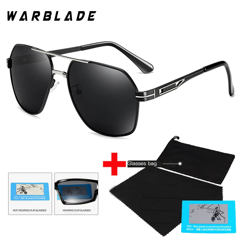 Солнцезащитные очки WarBLade Мужские поляризационные модные авиаторы с сумкой