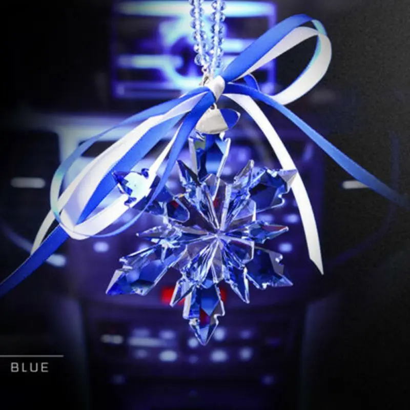 Автомобильный кулон хрустальные снежинки украшение подвеска украшения снежинка